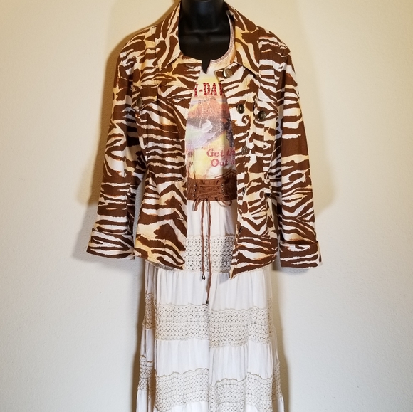 Just B Linen Cotton Denim Jacket, XL - Picture 7 of 8